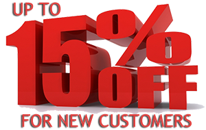 Up to 15% off for new customers
